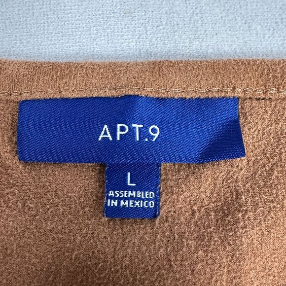 Apt 9 Womens Black Tan Striped 34 Sleeve Stretch Dress Size Large - Picture 3 of 6